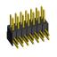 2215R-14G-383970 (2x7) вилка открытая угловая с увеличенным изолятором двухрядная на плату для монтажа в отверстия, шаг 2,54 x 2,54 мм, 2х7 конт.