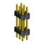 2233DI-006G-2616 (3x2) вилка открытая прямая с двойным изолятором трехрядная на плату для монтажа в отверстия, шаг 2,54 x 2,54 мм, 3х2 конт.