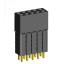2207SDI-10G-5A розетка прямая двухрядная с увеличенным изолятором (гнездо) на плату для монтажа в отверстия, шаг 2,00 x 2,00 мм, А=2,3мм, В=13,85мм, 2х5 конт.