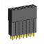 2207SDI-14G-5A розетка прямая двухрядная с увеличенным изолятором (гнездо) на плату для монтажа в отверстия, шаг 2,00 x 2,00 мм, А=2,3мм, В=13,85мм, 2х7 конт.
