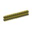 2233DI-108G-2616 (3x36) вилка открытая прямая с двойным изолятором трехрядная на плату для монтажа в отверстия, шаг 2,54 x 2,54 мм, 3х36 конт.