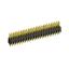 2215S-54G-1800 (2x27) вилка открытая прямая с увеличенным изолятором двухрядная на плату для монтажа в отверстия, шаг 2,54 x 2,54 мм, 2х27 конт.