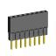 2209SDI-08G-2B розетка прямая однорядная с увеличенным изолятором (гнездо) на плату для монтажа в отверстия, шаг 2,00 мм, А=3,8мм, В=9,35мм, 8 конт.