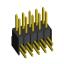 2215R-10G-383970 (2x5) вилка открытая угловая с увеличенным изолятором двухрядная на плату для монтажа в отверстия, шаг 2,54 x 2,54 мм, 2х5 конт.