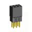 2207SDI-06G-2B розетка прямая двухрядная с увеличенным изолятором (гнездо) на плату для монтажа в отверстия, шаг 2,00 x 2,00 мм, А=3,8мм, В=9,35мм, 2х3 конт.