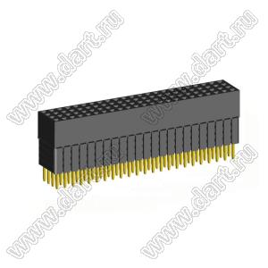 1999SDI-092G-4B розетка прямая четырехрядная с увеличенным изолятором (гнездо) на плату для монтажа в отверстия, шаг 2,00 x 2,00 мм, А=3,8мм, В=12,35мм, 4х23 конт.