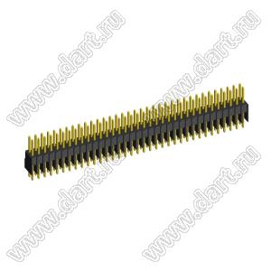 2215S-70G-1800 (2x35) вилка открытая прямая с увеличенным изолятором двухрядная на плату для монтажа в отверстия, шаг 2,54 x 2,54 мм, 2х35 конт.