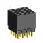 1999SDI-016G-1A розетка прямая четырехрядная с увеличенным изолятором (гнездо) на плату для монтажа в отверстия, шаг 2,00 x 2,00 мм, А=2,3мм, В=7,85мм, 4х4 конт.