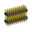 2233DI-030G-2616 (3x10) вилка открытая прямая с двойным изолятором трехрядная на плату для монтажа в отверстия, шаг 2,54 x 2,54 мм, 3х10 конт.