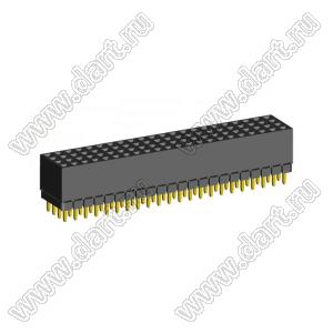 1999SDI-084G-1A розетка прямая четырехрядная с увеличенным изолятором (гнездо) на плату для монтажа в отверстия, шаг 2,00 x 2,00 мм, А=2,3мм, В=7,85мм, 4х21 конт.
