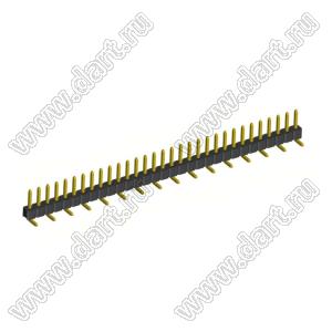 2210SM-31G-B1 вилка открытая прямая однорядная на плату для поверхностного (SMD) монтажа, шаг 2,00 мм, 31 конт.