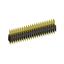 2215S-44G-1800 (2x22) вилка открытая прямая с увеличенным изолятором двухрядная на плату для монтажа в отверстия, шаг 2,54 x 2,54 мм, 2х22 конт.