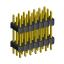 2233DI-021G-2616 (3x7) вилка открытая прямая с двойным изолятором трехрядная на плату для монтажа в отверстия, шаг 2,54 x 2,54 мм, 3х7 конт.