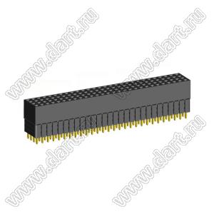 1999SDI-112G-3A розетка прямая четырехрядная с увеличенным изолятором (гнездо) на плату для монтажа в отверстия, шаг 2,00 x 2,00 мм, А=2,3мм, В=10,85мм, 4х28 конт.