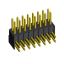 2215R-16G-383970 (2x8) вилка открытая угловая с увеличенным изолятором двухрядная на плату для монтажа в отверстия, шаг 2,54 x 2,54 мм, 2х8 конт.