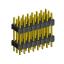 2233DI-024G-2616 (3x8) вилка открытая прямая с двойным изолятором трехрядная на плату для монтажа в отверстия, шаг 2,54 x 2,54 мм, 3х8 конт.