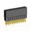 2207SDI-20G-2B розетка прямая двухрядная с увеличенным изолятором (гнездо) на плату для монтажа в отверстия, шаг 2,00 x 2,00 мм, А=3,8мм, В=9,35мм, 2х10 конт.