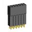 2207SDI-12G-5A розетка прямая двухрядная с увеличенным изолятором (гнездо) на плату для монтажа в отверстия, шаг 2,00 x 2,00 мм, А=2,3мм, В=13,85мм, 2х6 конт.