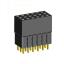 2203SDI-018G-3A розетка прямая трехрядная с увеличенным изолятором (гнездо) на плату для монтажа в отверстия, шаг 2,00 x 2,00 мм, А=2,3мм, В=10,85мм, 3х6 конт.