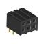 2207R-06G (PBD2-06R, DS1026-13-2X3S8BR) розетка угловая двухрядная (гнездо) на плату для монтажа в отверстия; шаг 2.00x2.00мм; 2x3-конт.