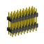 2233DI-027G-2616 (3x9) вилка открытая прямая с двойным изолятором трехрядная на плату для монтажа в отверстия, шаг 2,54 x 2,54 мм, 3х9 конт.
