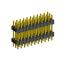 2233DI-033G-2616 (3x11) вилка открытая прямая с двойным изолятором трехрядная на плату для монтажа в отверстия, шаг 2,54 x 2,54 мм, 3х11 конт.