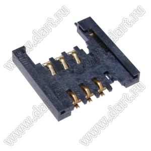 SIM-2.54-2.2K держатель SIM карты; 6-конт.