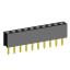 2209S-10G (PBS2-10, DS1026-01-1x10S8BV) розетка прямая однорядная (гнездо) на плату для монтажа в отверстия, шаг 2,00 мм, 10 конт.; P=2,0мм; 10-конт.