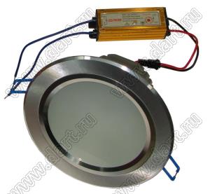 XY-PRL-S04WW светильник встраиваемый 9x1Вт светодиодный матовый круглый, теплый свет (драйвер LED-L0912W-A), посадочное отверстие 117 мм
