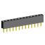 2209S-13G (PBS2-13, DS1026-01-1x13S8BV) розетка прямая однорядная (гнездо) на плату для монтажа в отверстия, шаг 2,00 мм, 13 конт.; P=2,0мм; 13-конт.