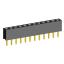 2209S-12G (PBS2-12, DS1026-01-1x12S8BV) розетка прямая однорядная (гнездо) на плату для монтажа в отверстия, шаг 2,00 мм, 12 конт.; P=2,0мм; 12-конт.