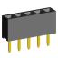 2209S-05G (PBS2-5, DS1026-01-1x05S8BV) розетка прямая однорядная (гнездо) на плату для монтажа в отверстия, шаг 2,00 мм, 5 конт.; P=2,0мм; 5-конт.