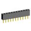 2209S-11G (PBS2-11, DS1026-01-1x11S8BV) розетка прямая однорядная (гнездо) на плату для монтажа в отверстия, шаг 2,00 мм, 11 конт.; P=2,0мм; 11-конт.