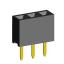 2209S-03G (PBS2-3, DS1026-01-1x03S8BV) розетка прямая однорядная (гнездо) на плату для монтажа в отверстия, шаг 2,00 мм, 3 конт.; P=2,0мм; 3-конт.