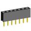 2209S-07G (PBS2-7, DS1026-01-1x07S8BV) розетка прямая однорядная (гнездо) на плату для монтажа в отверстия, шаг 2,00 мм, 7 конт.; P=2,0мм; 7-конт.