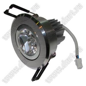 BLSV-DL103WW светильник потолочный 1x3Вт светодиодный хромированный круглый, теплый свет (драйвер DLP03-700)