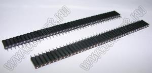 6801S-40-80 (PBSM-1x40) гнездо цанговое, шаг 2,54 мм, высота изол. 8 мм, 40 контактов