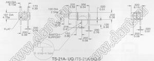 TS-21A-CV2-SQE-H переключатель кнопочный угловой