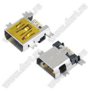 US10-045 (HW-F-010-05) розетка мини USB2.0 для поверхностного (SMD) монтажа, 10 конт.