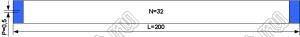 BLFPC P0,5 32PIN 200mm шлейф плоский сверхтонкий FFC/FPC; 32-конт.; длина 200мм; контакты на одной поверхности
