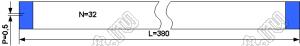 BLFPC P0,5 32PIN 380mm шлейф плоский сверхтонкий FFC/FPC; 32; длина 380мм; контакты на одной поверхности
