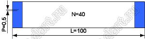 BLFPC P0,5 40PIN 100mm шлейф плоский сверхтонкий FFC/FPC; 40; длина 100мм; контакты на одной поверхности