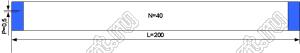 BLFPC P0,5 40PIN 200mm шлейф плоский сверхтонкий FFC/FPC; 40; длина 200мм; контакты на одной поверхности