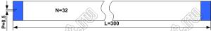 BLFPC P0,5 32PIN 300mm шлейф плоский сверхтонкий FFC/FPC; 32; длина 300мм; контакты на одной поверхности