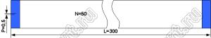 BLFPC P0,5 50PIN 300mm шлейф плоский сверхтонкий FFC/FPC; 50; длина 300мм; контакты на одной поверхности