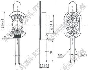 HD-3020 динамик миниатюрный; P=1,0Вт