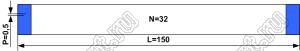 BLFPC P0,5 32PIN 150mm шлейф плоский сверхтонкий FFC/FPC; 32-конт.; длина 150мм; контакты на одной поверхности