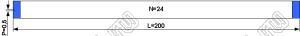 BLFPC P0,5 24PIN 200mm шлейф плоский сверхтонкий FFC/FPC; 24; длина 200мм; контакты на одной поверхности