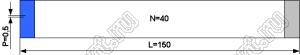 BLFPC P0,5 40PIN 150mm REV шлейф плоский сверхтонкий FFC/FPC; 40; длина 150мм; контакты на разных поверхностях