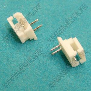 A2502-02AW (5268-2AW, MOLEX 22057025) вилка однорядная угловая на плату; шаг 2,50мм; 2-конт.